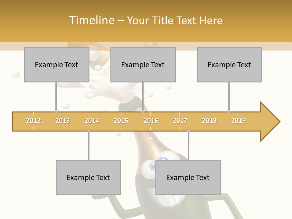 Friendly Champaign Character PowerPoint Template