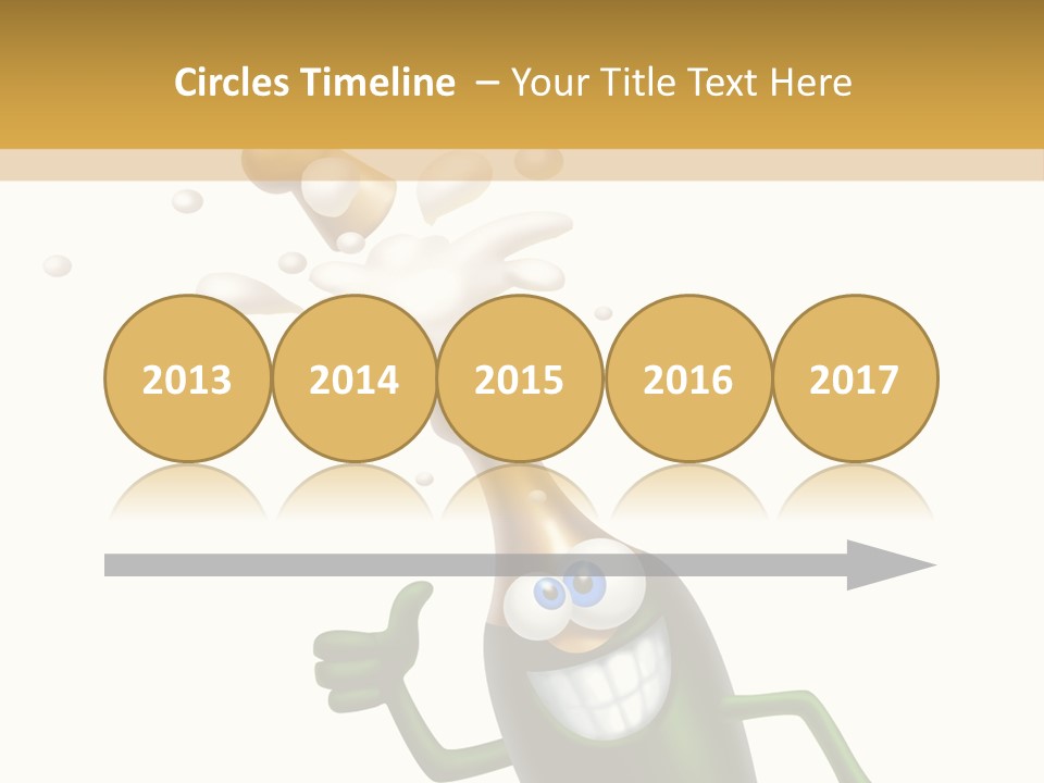 Friendly Champaign Character PowerPoint Template