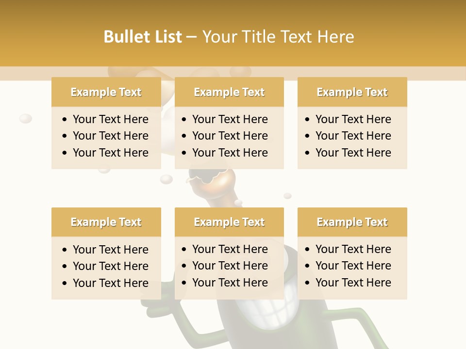 Friendly Champaign Character PowerPoint Template