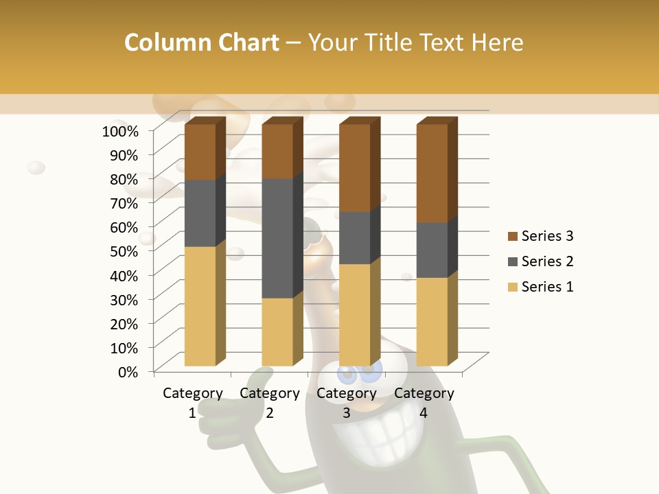 Friendly Champaign Character PowerPoint Template
