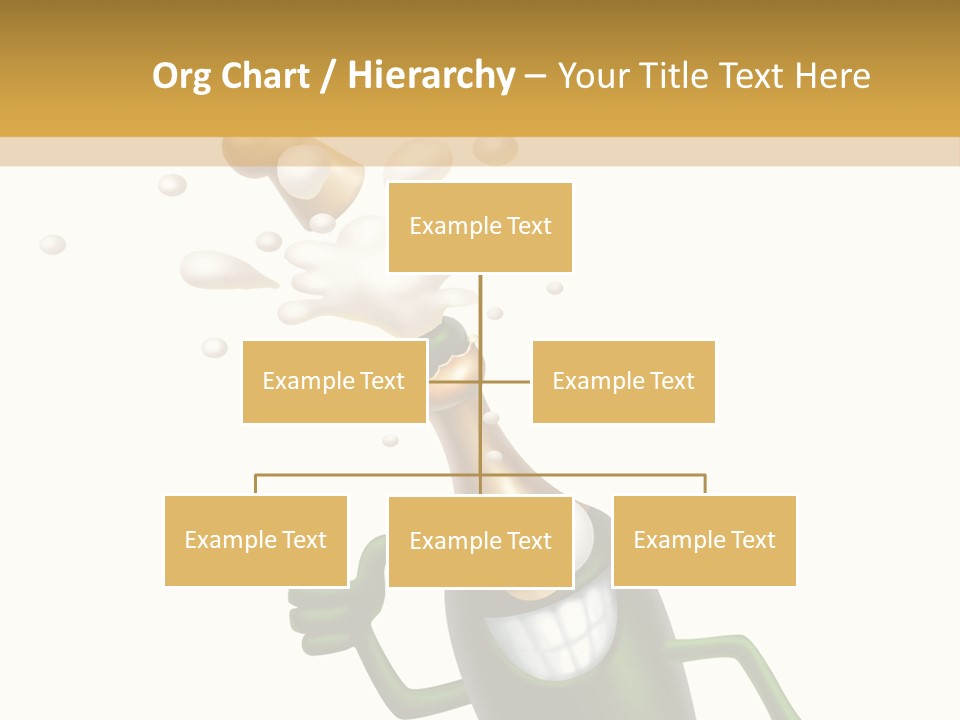 Friendly Champaign Character PowerPoint Template