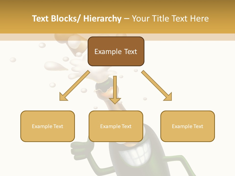 Friendly Champaign Character PowerPoint Template