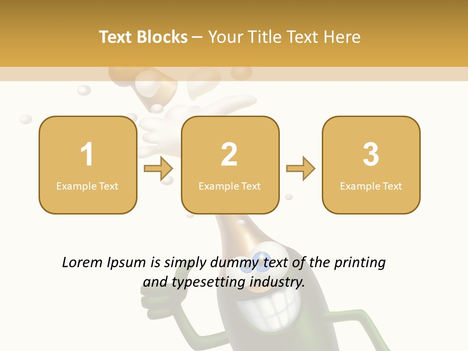 Friendly Champaign Character PowerPoint Template