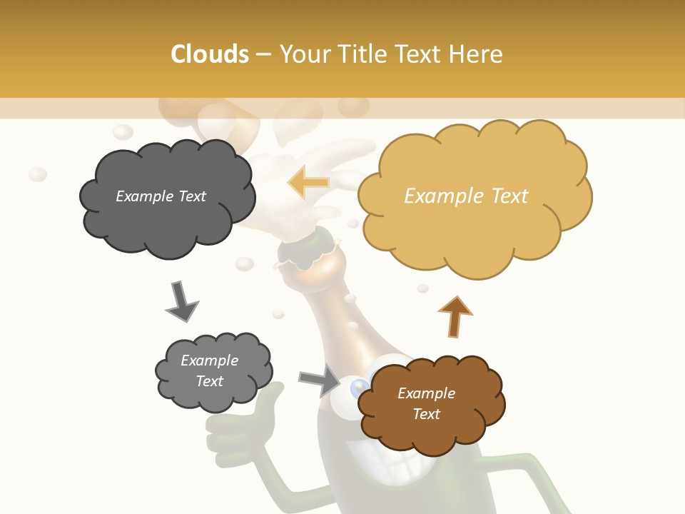 Friendly Champaign Character PowerPoint Template