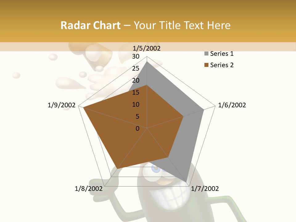 Friendly Champaign Character PowerPoint Template