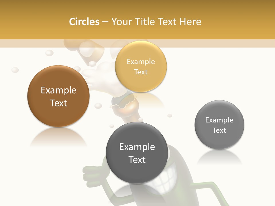 Friendly Champaign Character PowerPoint Template