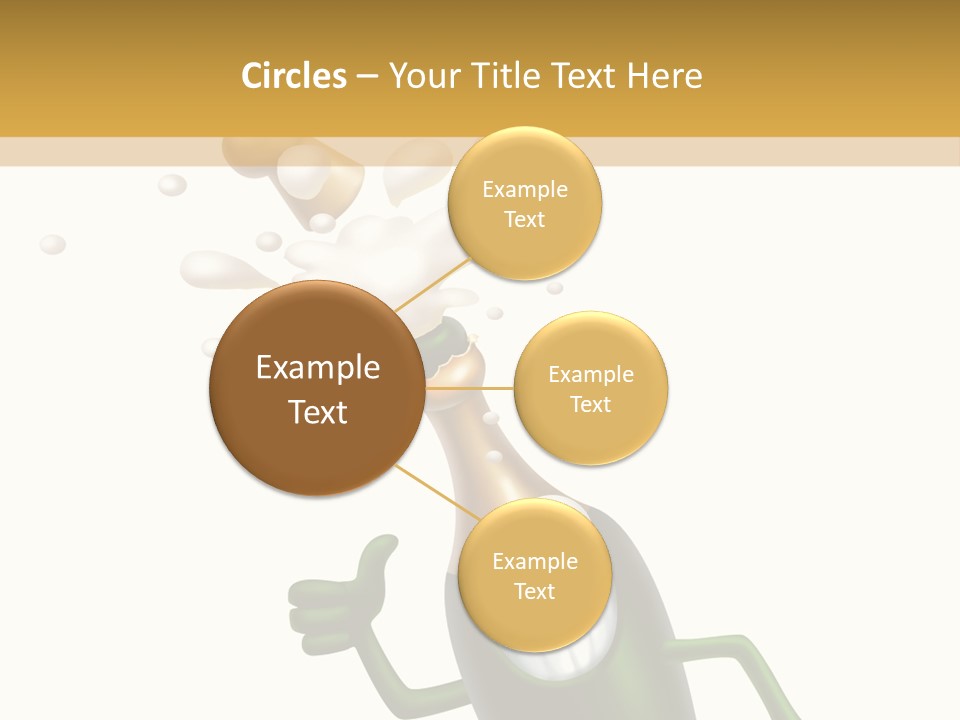 Friendly Champaign Character PowerPoint Template