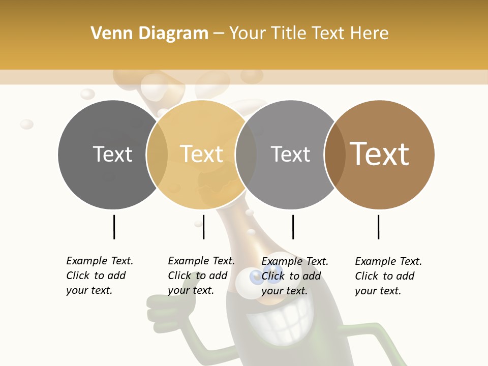 Friendly Champaign Character PowerPoint Template