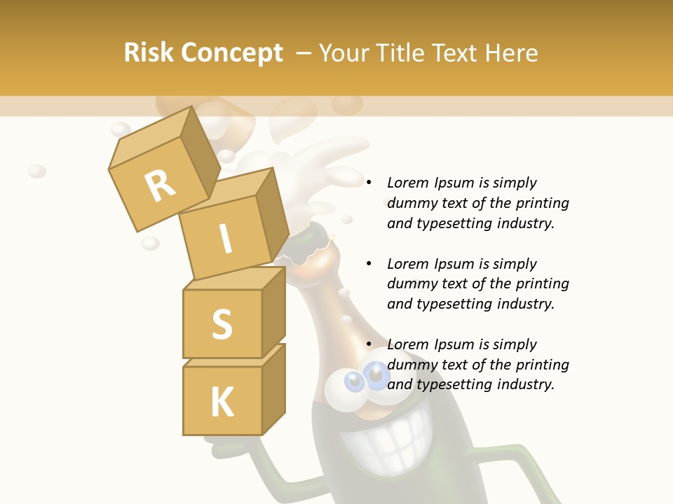 Friendly Champaign Character PowerPoint Template