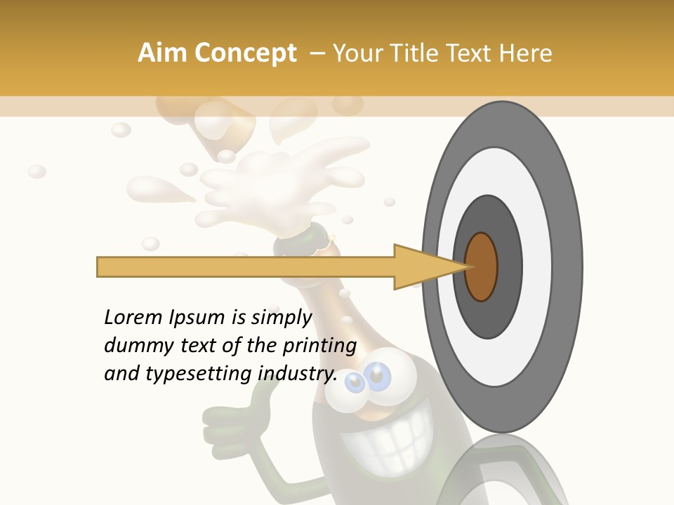 Friendly Champaign Character PowerPoint Template