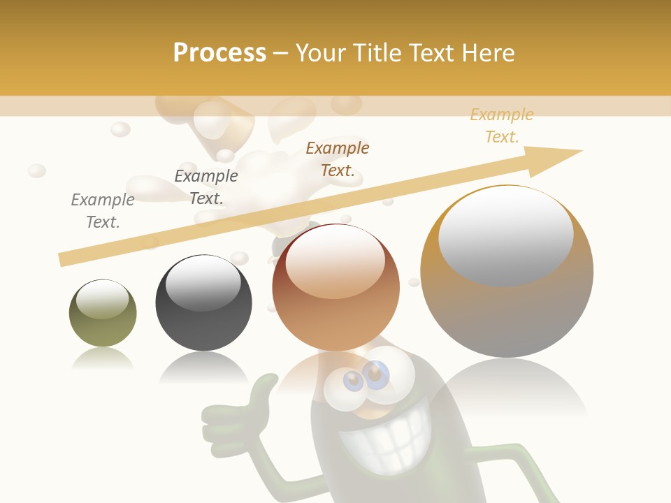 Friendly Champaign Character PowerPoint Template