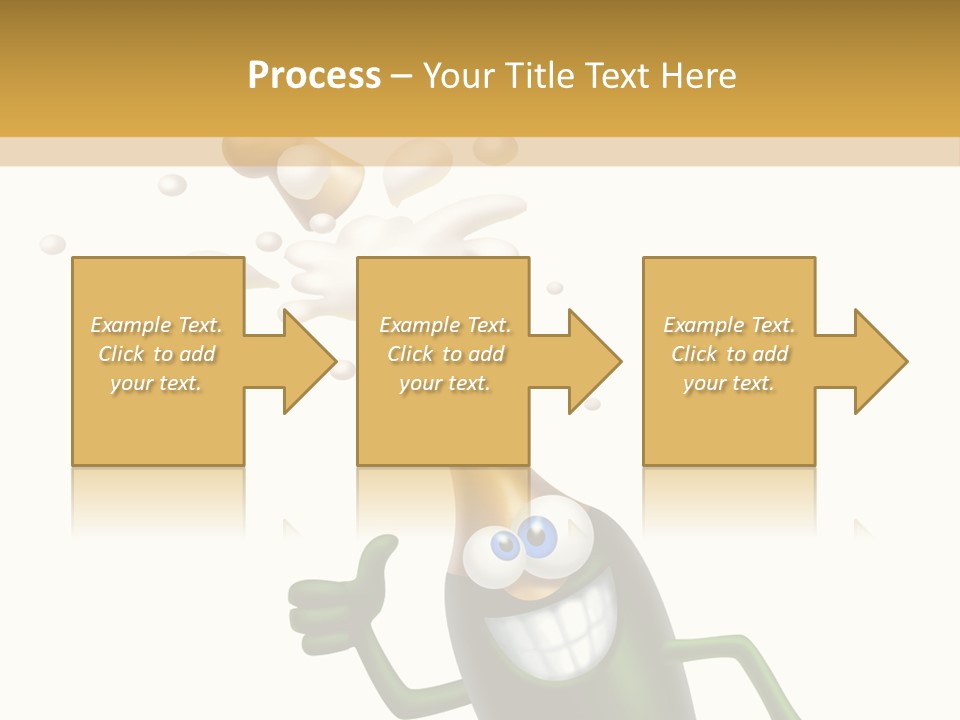 Friendly Champaign Character PowerPoint Template