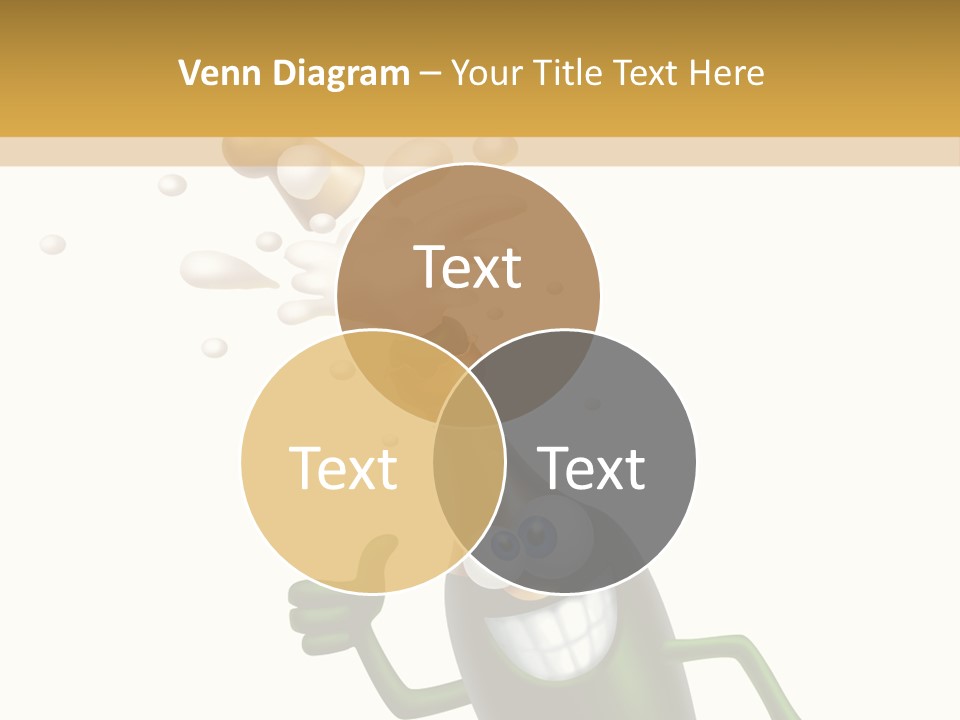 Friendly Champaign Character PowerPoint Template