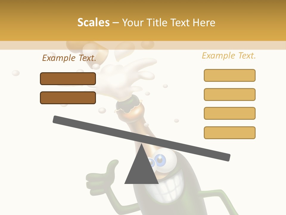 Friendly Champaign Character PowerPoint Template