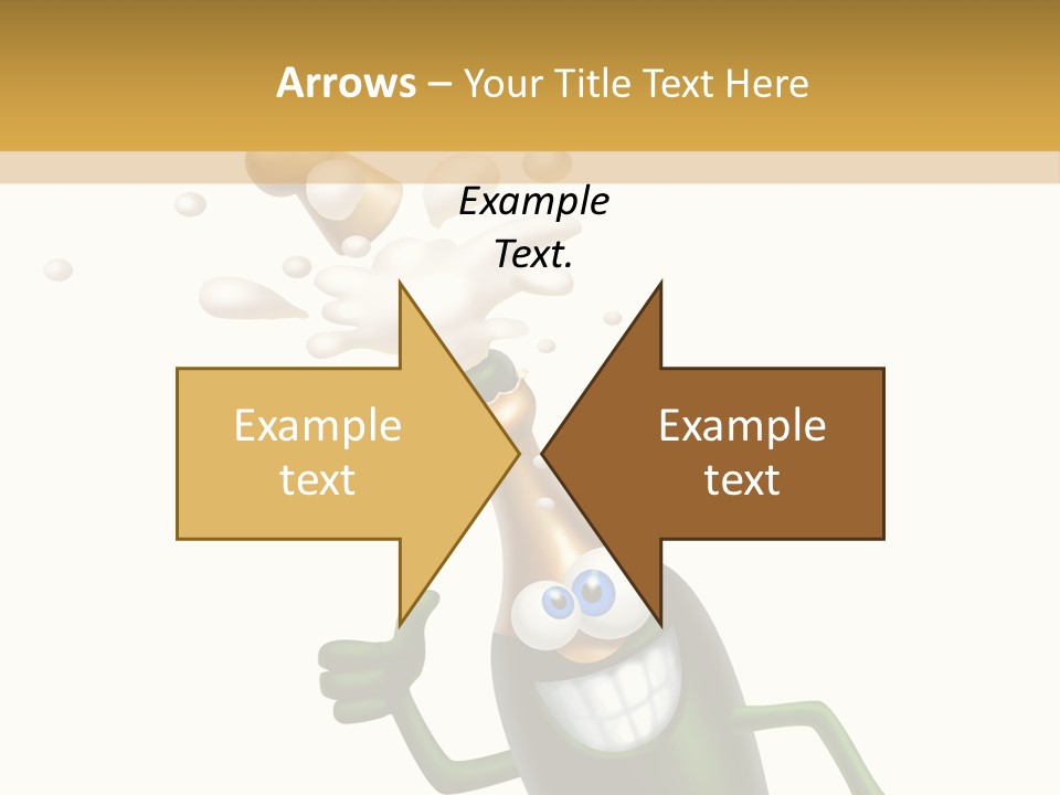 Friendly Champaign Character PowerPoint Template