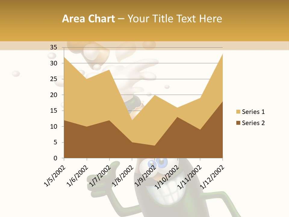 Friendly Champaign Character PowerPoint Template