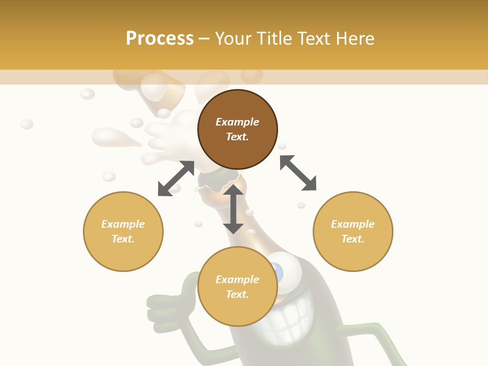 Friendly Champaign Character PowerPoint Template