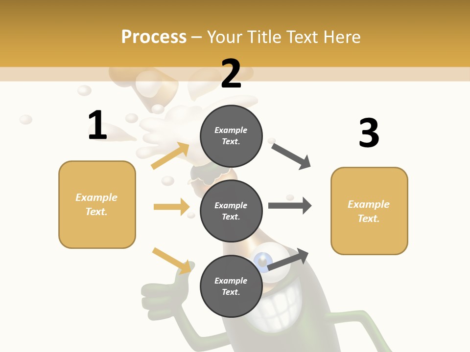 Friendly Champaign Character PowerPoint Template