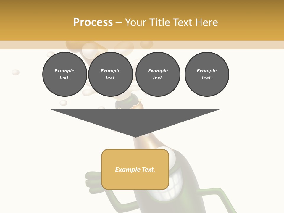 Friendly Champaign Character PowerPoint Template