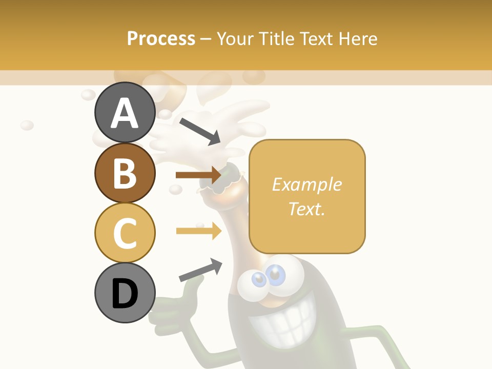 Friendly Champaign Character PowerPoint Template