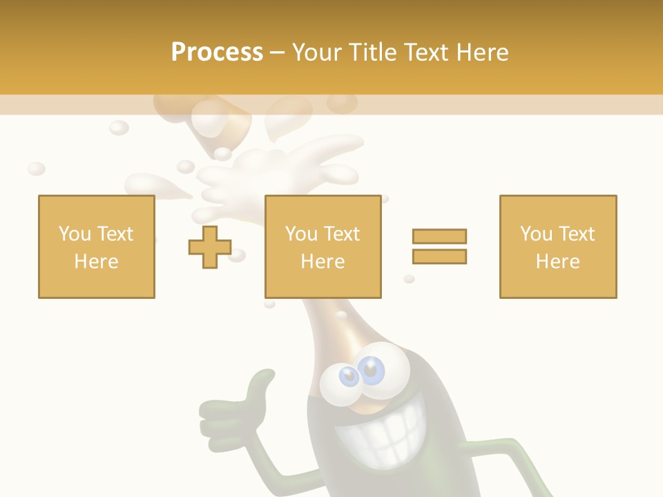 Friendly Champaign Character PowerPoint Template