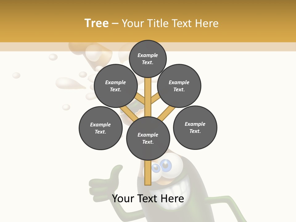 Friendly Champaign Character PowerPoint Template