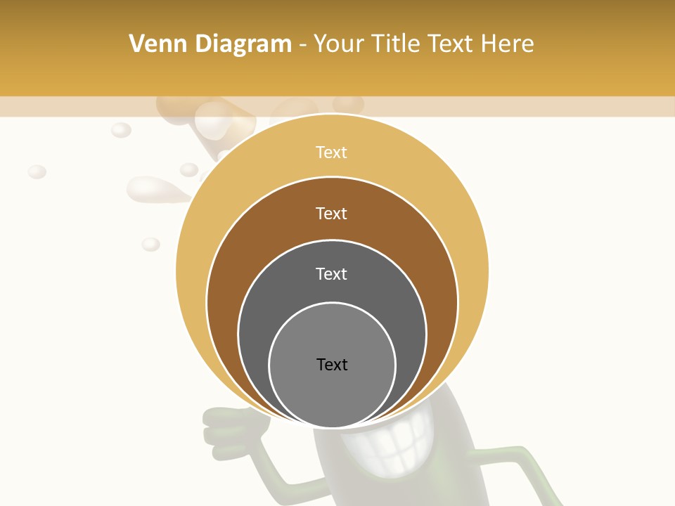 Friendly Champaign Character PowerPoint Template