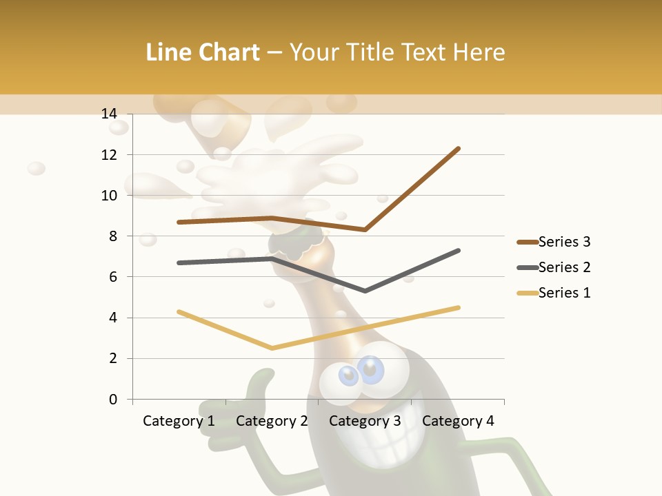 Friendly Champaign Character PowerPoint Template