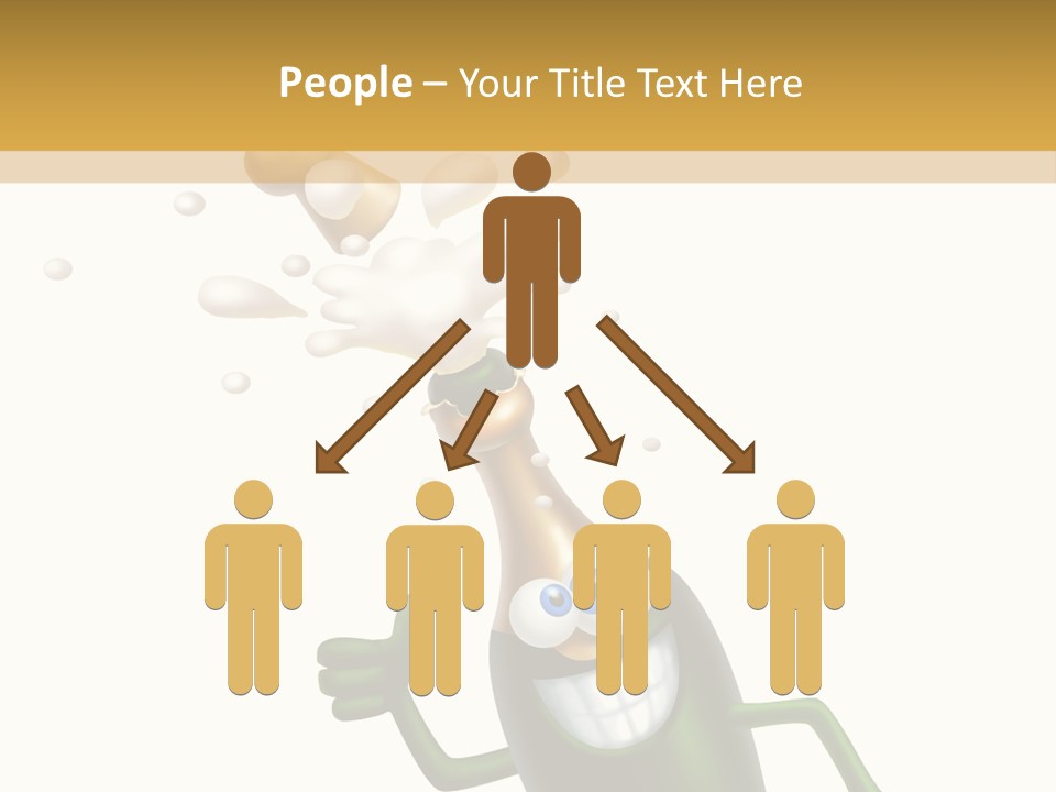 Friendly Champaign Character PowerPoint Template