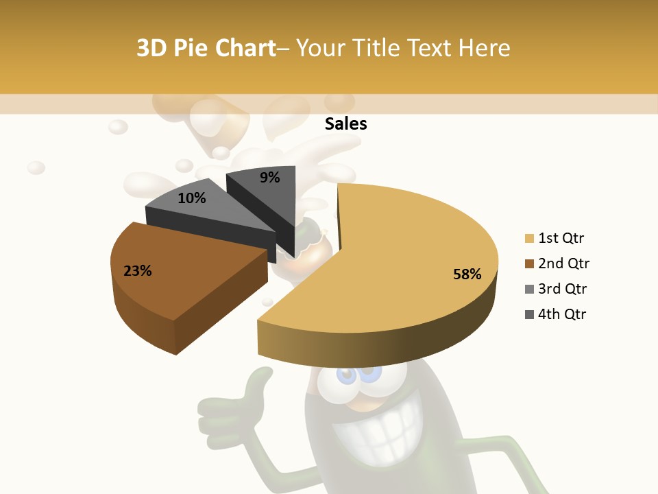 Friendly Champaign Character PowerPoint Template