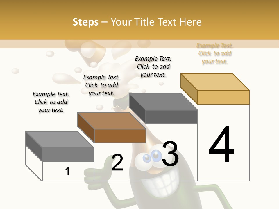 Friendly Champaign Character PowerPoint Template