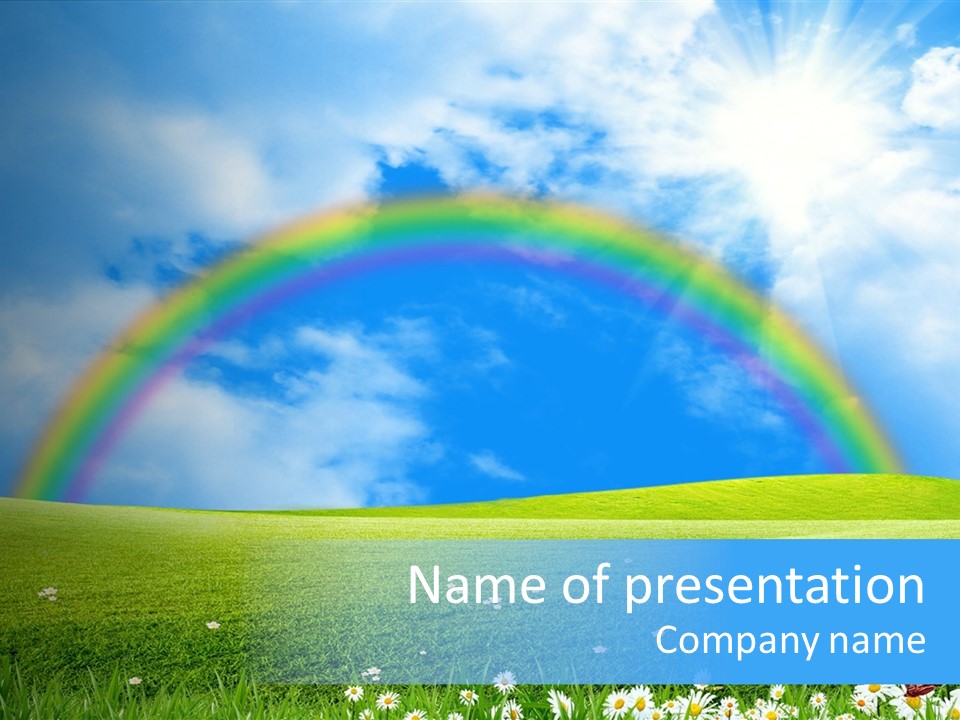 Flower Cloud Green PowerPoint Template