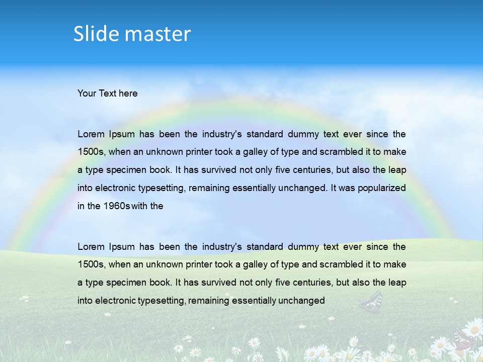 Flower Cloud Green PowerPoint Template