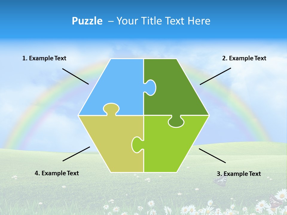 Flower Cloud Green PowerPoint Template