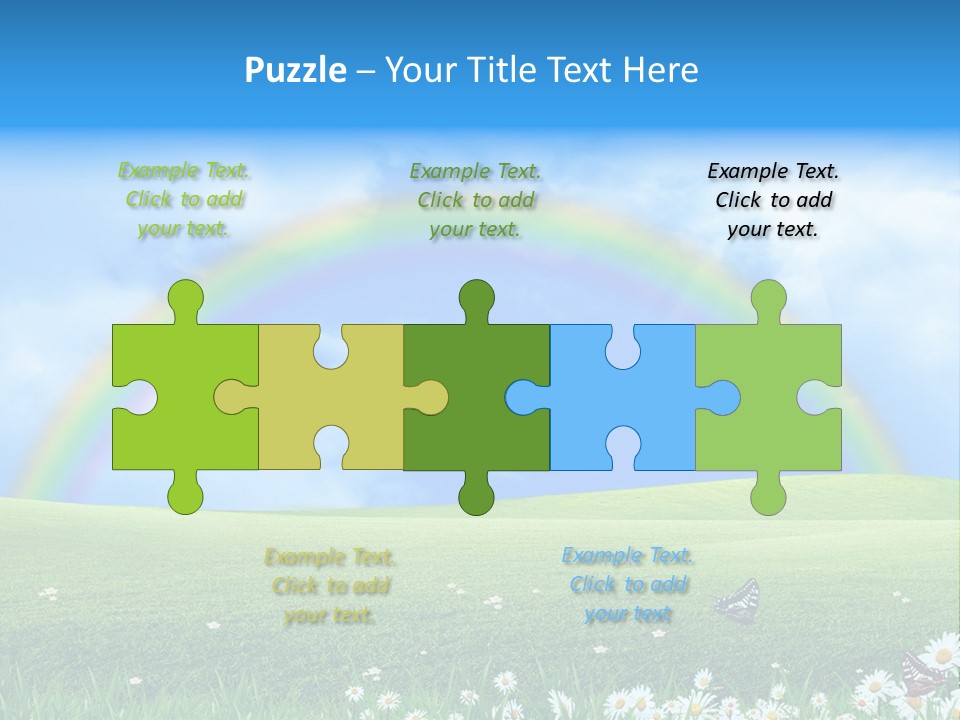 Flower Cloud Green PowerPoint Template