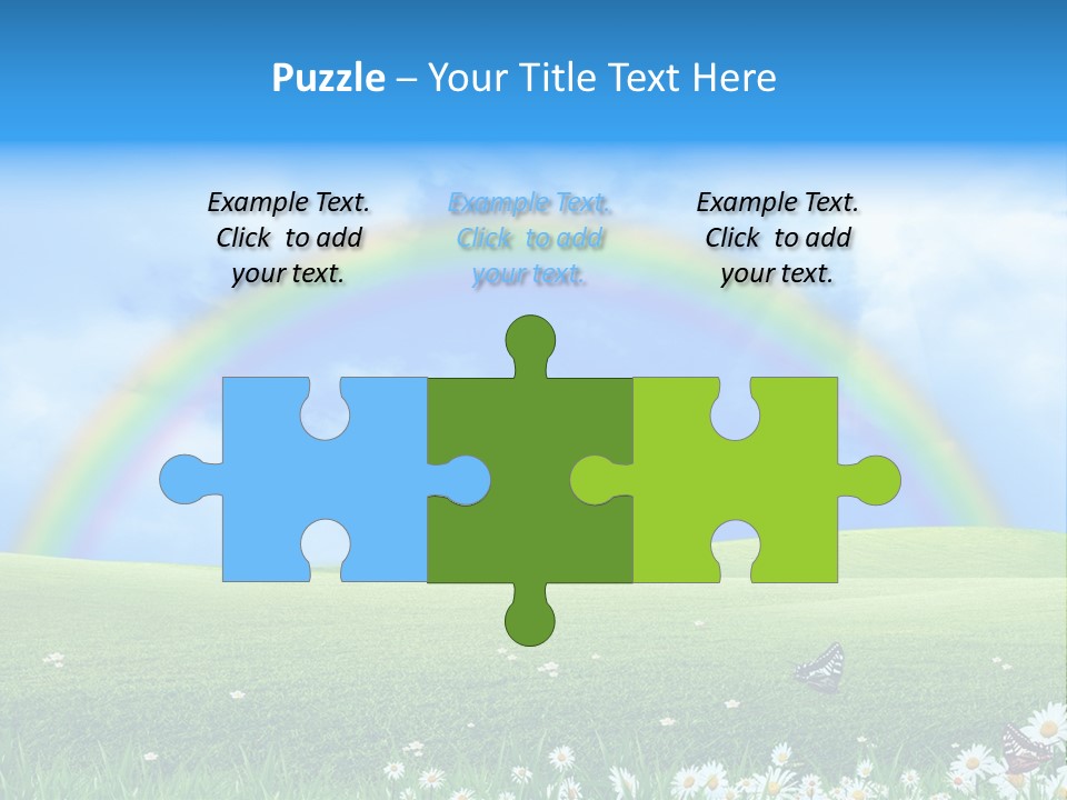 Flower Cloud Green PowerPoint Template