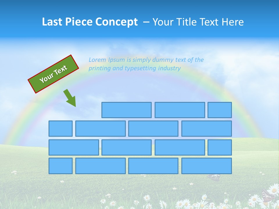 Flower Cloud Green PowerPoint Template