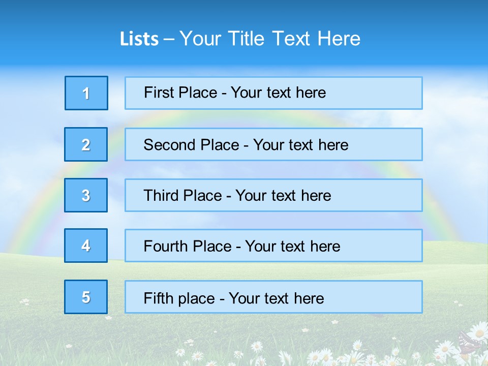 Flower Cloud Green PowerPoint Template