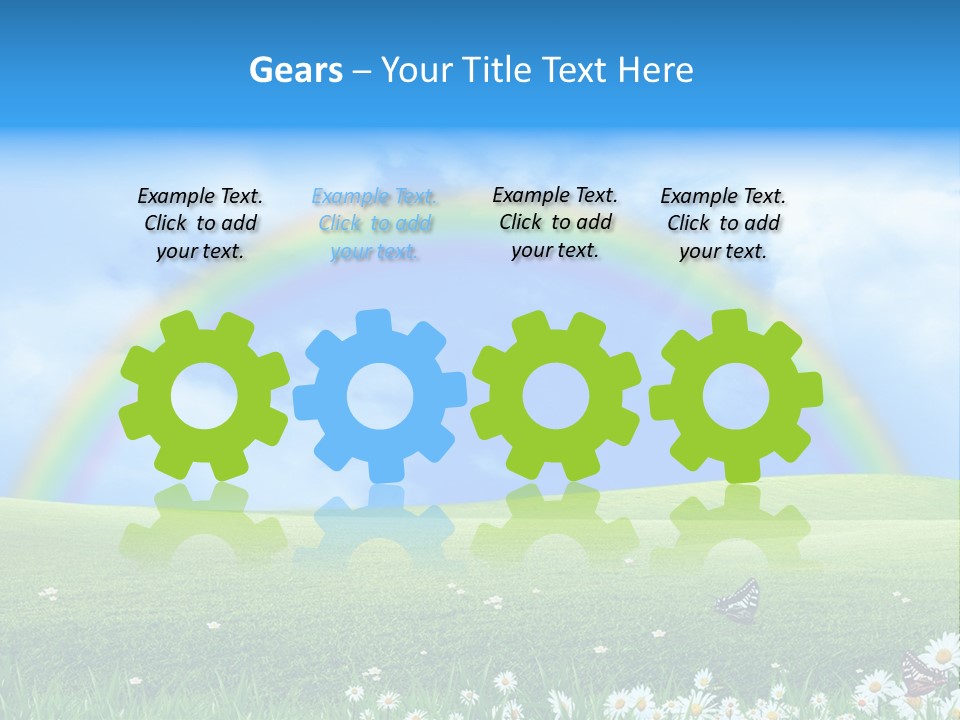 Flower Cloud Green PowerPoint Template
