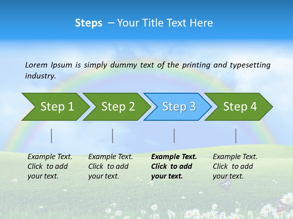 Flower Cloud Green PowerPoint Template