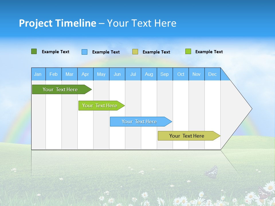 Flower Cloud Green PowerPoint Template