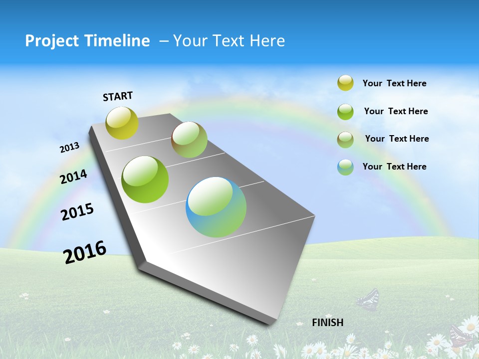 Flower Cloud Green PowerPoint Template