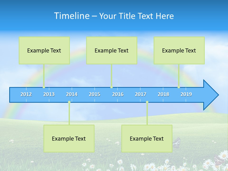 Flower Cloud Green PowerPoint Template
