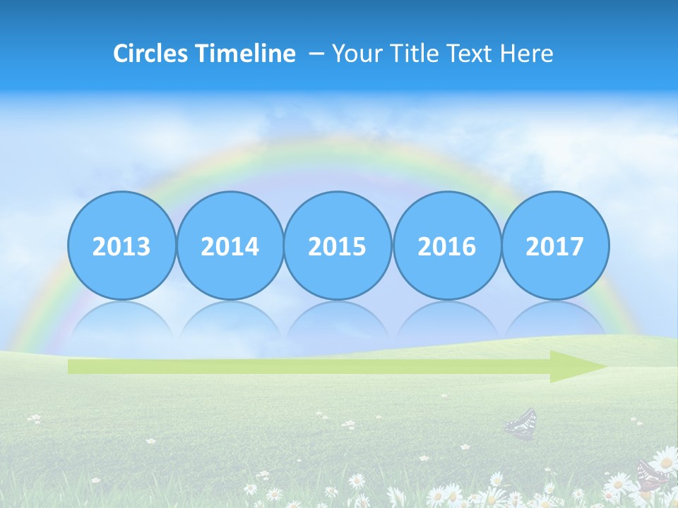 Flower Cloud Green PowerPoint Template