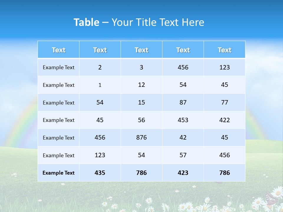 Flower Cloud Green PowerPoint Template