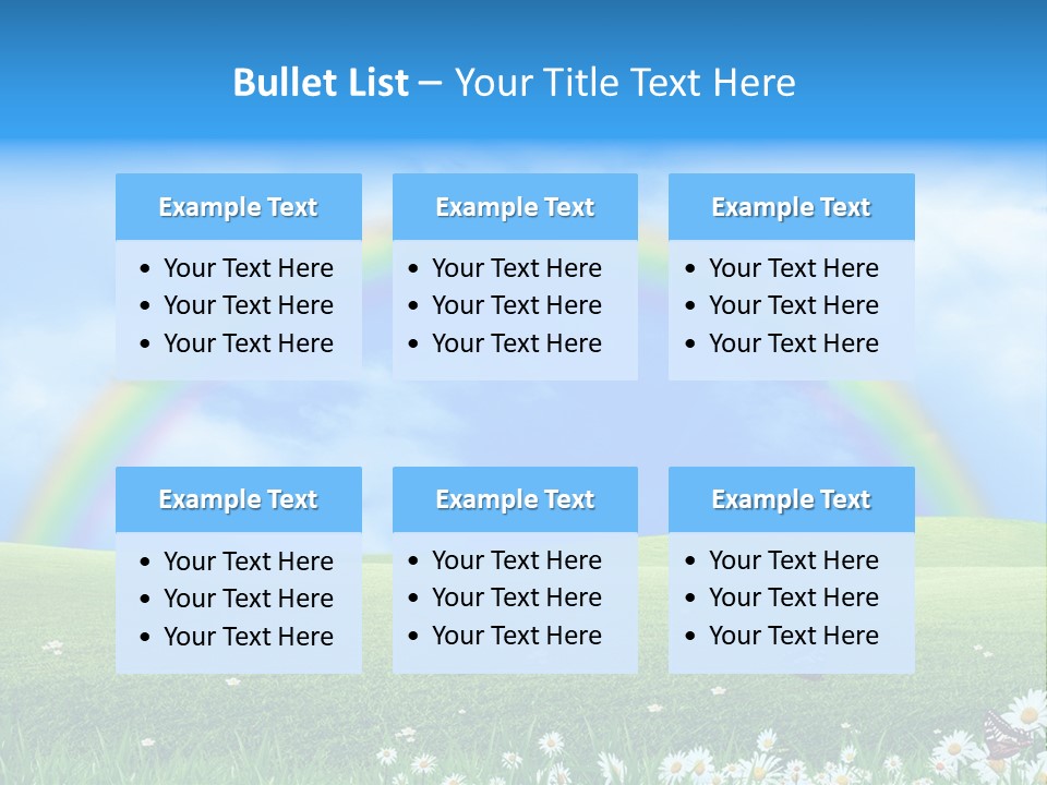 Flower Cloud Green PowerPoint Template