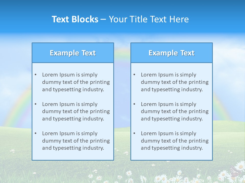 Flower Cloud Green PowerPoint Template