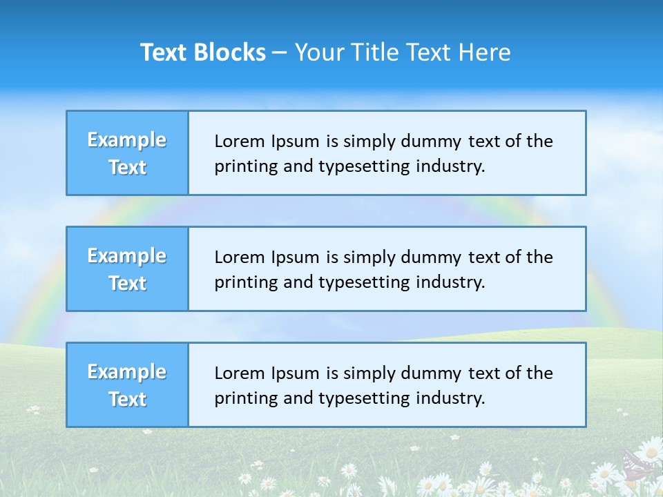 Flower Cloud Green PowerPoint Template