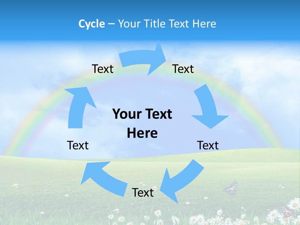 Flower Cloud Green PowerPoint Template
