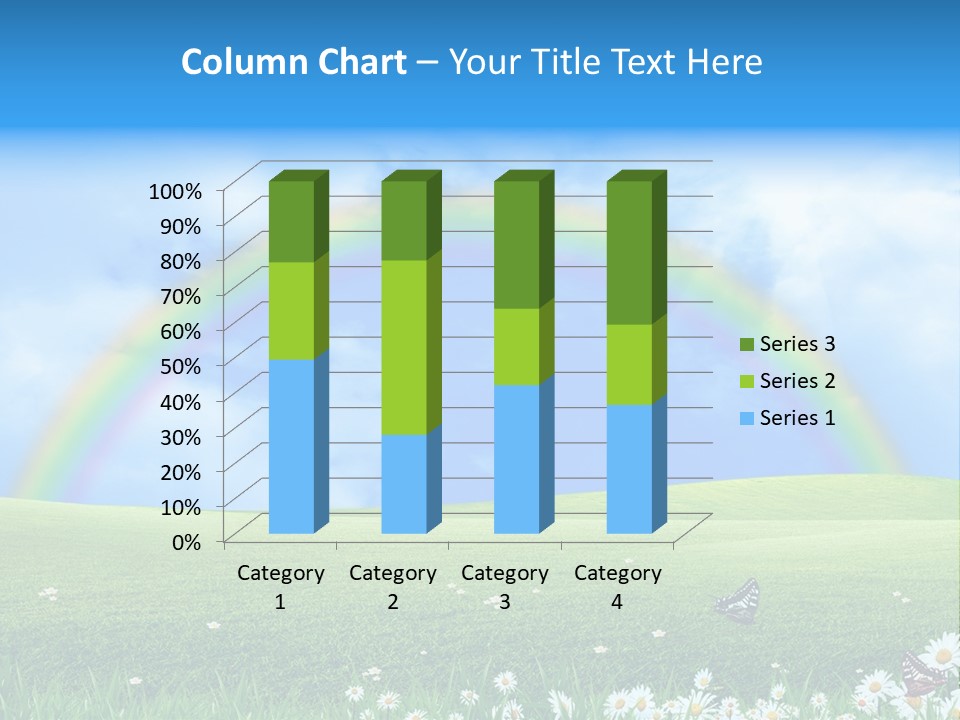 Flower Cloud Green PowerPoint Template